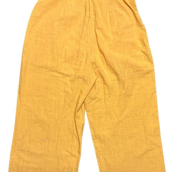 Favlux Fashion Mustard Yellow Strapless Jumpsuit Size M Tie Front One Piece - Picture 7 of 16